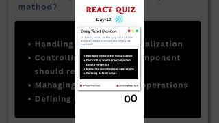 React JS Coding Challenge Day - 12 🔥#shorts  #youtubeshorts  #viralvideo   #reactjs  #quiz #trending
