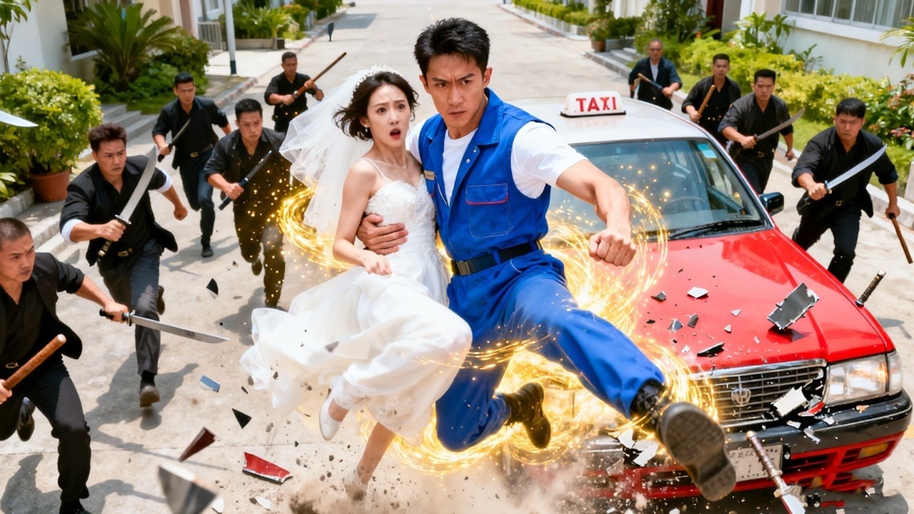 Un taxista desafortunado es un amo supremo oculto, casado con una novia fugitiva.