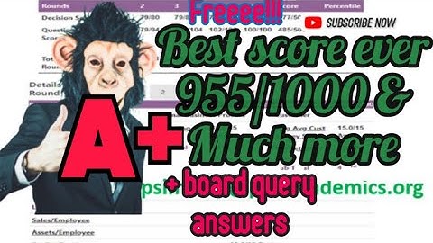 955 points out of 1000 COMP XM answers round 1 to 4