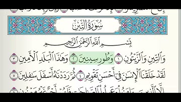 سورة التين مكتوبة بصوت الشيخ ماهر المعيقلي.. القرآن الكريم