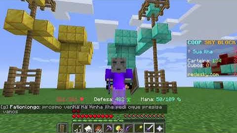 showing minecraft same like hypixel server - redesky skyblock amazing😆😆