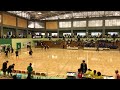 ハンドボール高校選抜・４回戦  氷見vs 不来方    ユニフォーム緑・不来方、青・氷見  前半  2019.3.27埼玉県三郷市総合体育館