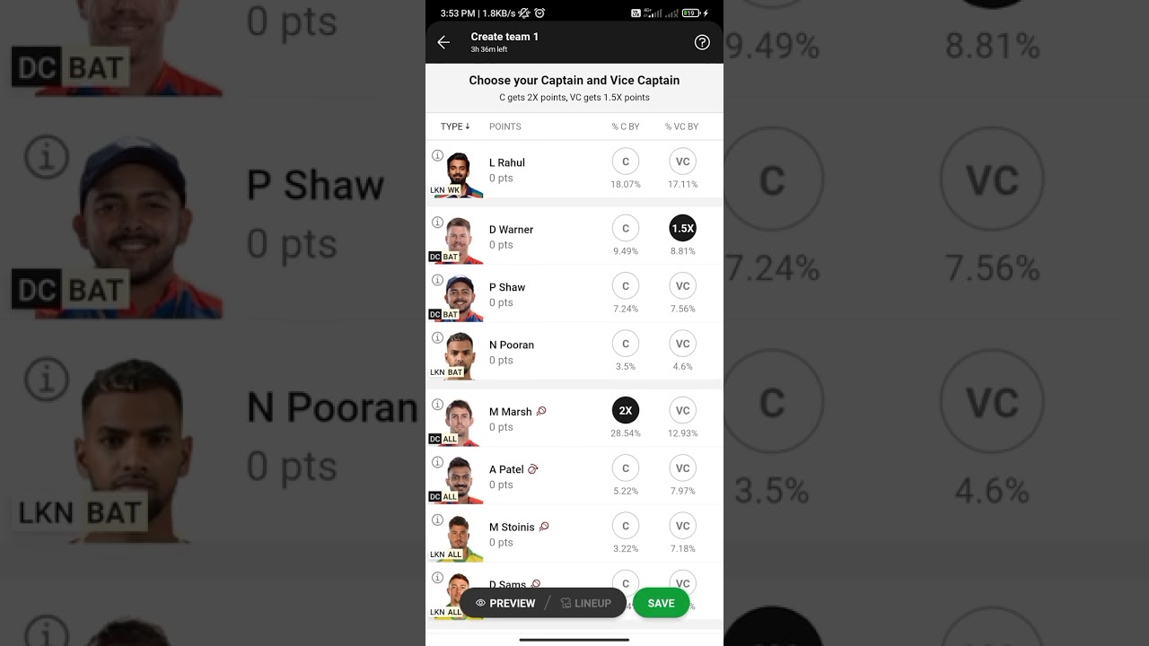 LSG vs DC Dream11 Prediction: Fantasy Tip, Best team Playing 11, Player Stats, Match 3 