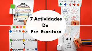 7 IDEAS DIVERTIDAS DE PRE-ESCRITURA | GRAFOMOTRICIDAD | APRENDER JUGANDO