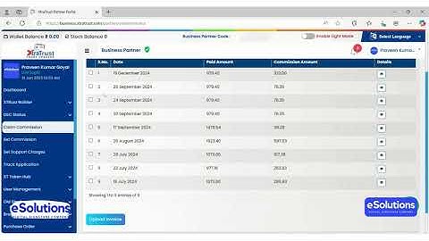 Process to Claim Commission in XtraTrust Partner Login by eSolutions - Digital Signature Company.