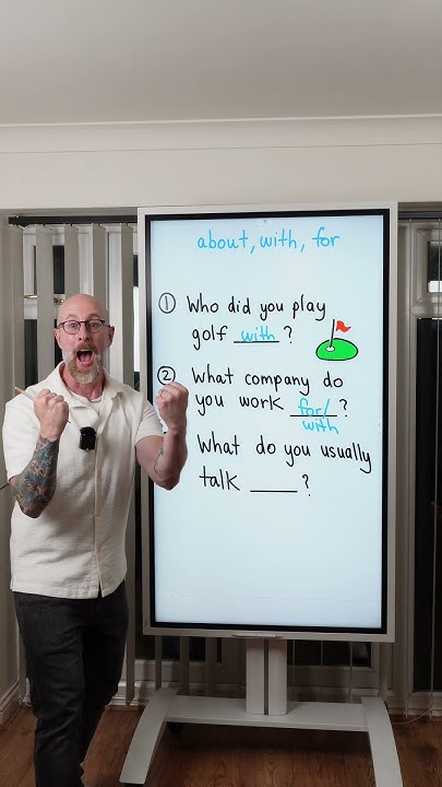 about, with and for #learnenglish #grammar - YouTube
