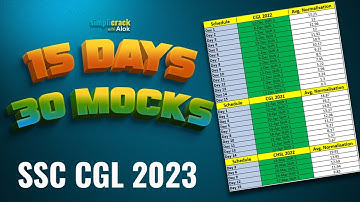 🔥15 Days 30 Mock Tests I SSC CGL 2023 I Simplicrack