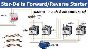 Star Delta Forward Reverse Starter का Power Diagram सीखिए | @LearnEEE