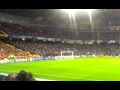 Dortmund fans bounce, Man City fans do the poznan