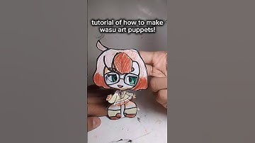 diy wasu art puppet! #shorts #diy #craft #artandcraft #crafts #short #love #easy #cute #art #drawing
