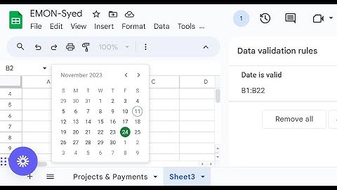 How to add pop up calendar date in Google sheet |