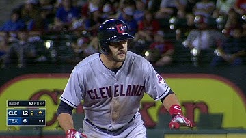 CLE@TEX: Chisenhall lines RBI double to left-center