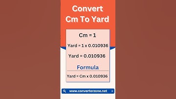 Convert Cm To Yard