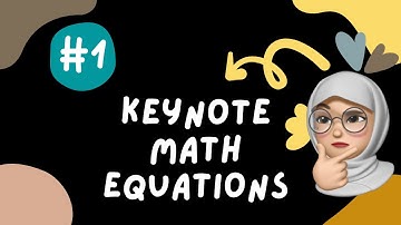 Ipad mini : Keynote #1 Adding Math Equation