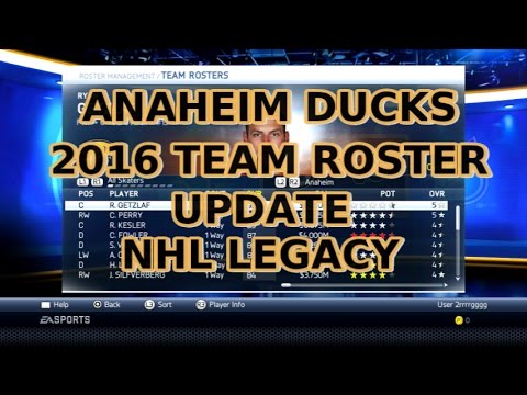 nhl 2016 rosters
