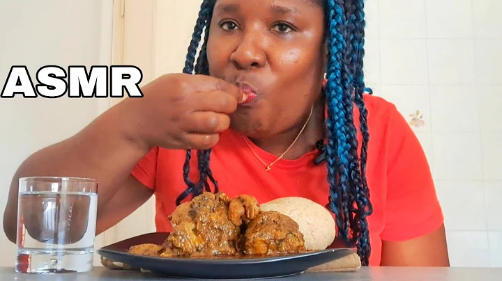 ASMR MUKBANG PALMNUT SOUP/BANGA SOUP WITH OAT FUFU/5MINS SPEED EATING CHALLENGE/AFRICAN FOOD
