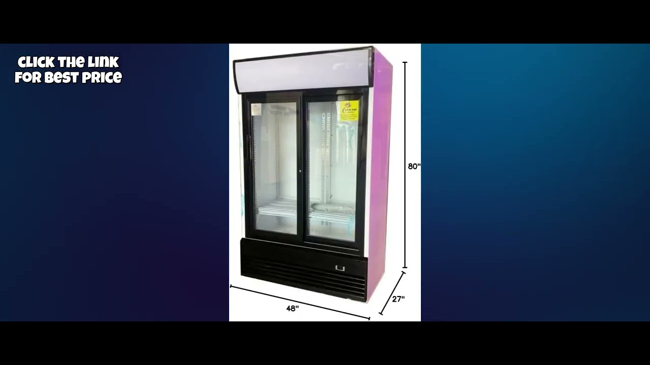 Обзор коммерческого торгового стенда объемом 40 куб. футов: 48-дюймовый раздвижной двухдверный хо...