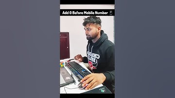 How To Add 0 Before Mobile Number in Excel! #exceltips #shortvideo #shorfeed #yutubeshorts #tech