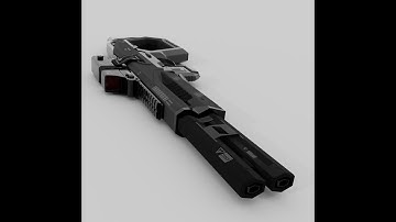 3D Tutorial - Futuristic gun/weapon/rifle 3D modelling in Maya /// Hard surface modelling