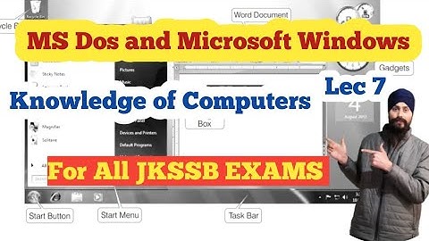 Knowledge of Computers| MS DOS and Microsoft Windows |JKSSB FAA | Lec 7|Dilbeer Singh Khalsa 