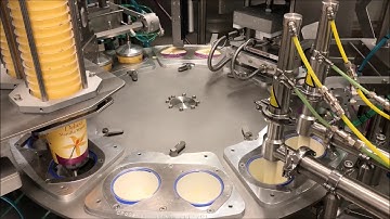 Rotofill Pot Filling and Sealing Machine Packing Yoghurt