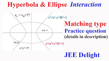 Ellipse and Hyperbola interaction: Matching type practice question (details in description)