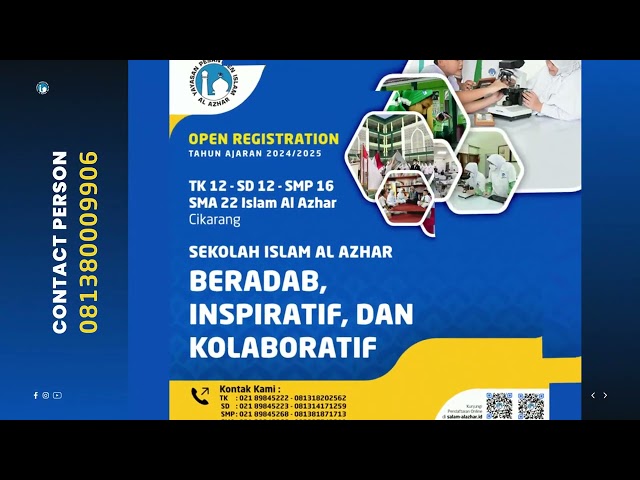 Penerimaan Murid Baru SMA Islam Al Azhar 22 Cikarang Tahun Ajaran 2024/2025