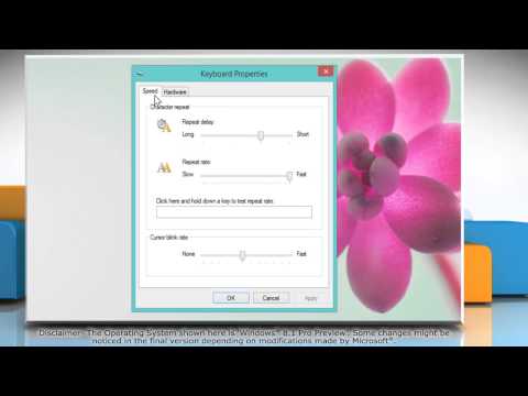 How to change the cursor blink rate in Windows® 8.1