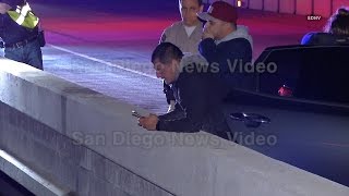 One dead, one critical after falling 50 feet off freeway, Rancho Bernardo