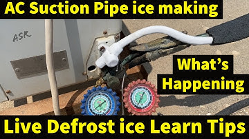 Split AC liquid pipe full ice buildup why how Defrost ice quickly learn Practically
