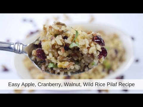 Easy Apple, Cranberry, Walnut, Wild Rice Pilaf Recipe