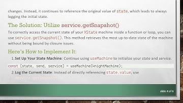 Resolving State Staleness in XState Machine with React