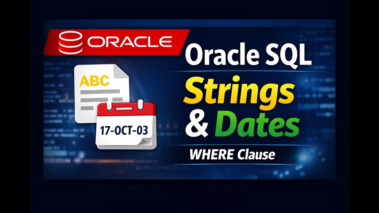 Oracle SQL Tutorial | Character Strings and Dates in WHERE Clause ...