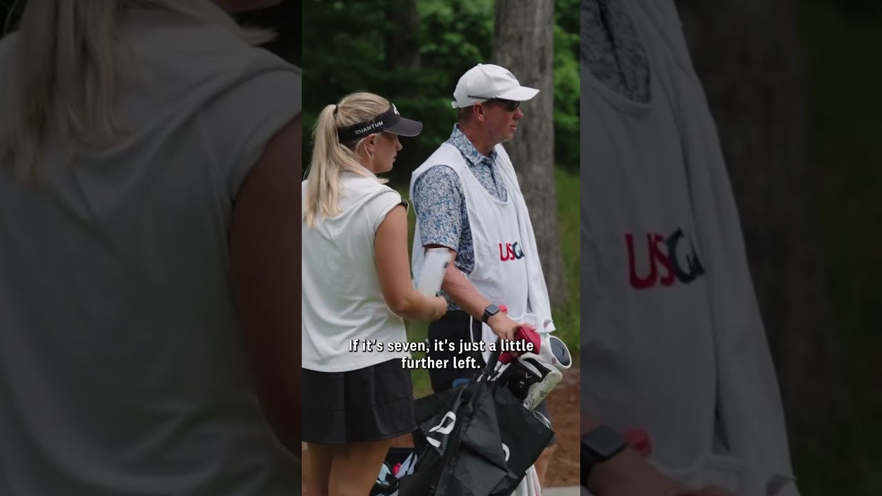 A dad + daughter duo! 💯 Scott and Kaitlyn Schroeder are walking the fairways together!