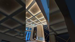 Coffered Ceiling Install  #ceiling #LED #modern #diy #construction #carpentry