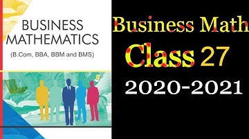 #27 Business Maths | B.com | Full Syllabus | in hindi | Free Ki Pathshala | Online Class |