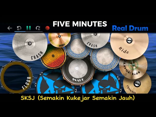 FIVE MINUTES - Semakin Ku Kejar Semakin Kau Jauh (SKSJ) | RealDrum Cover #fiveminutes #cover class=