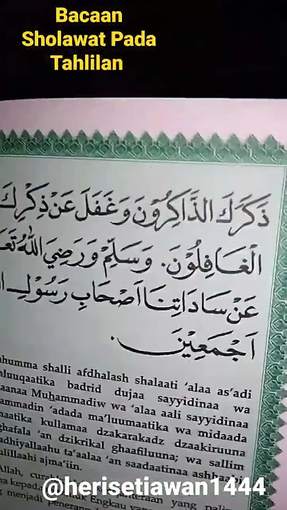 Sholawat Dalam Tahlilan