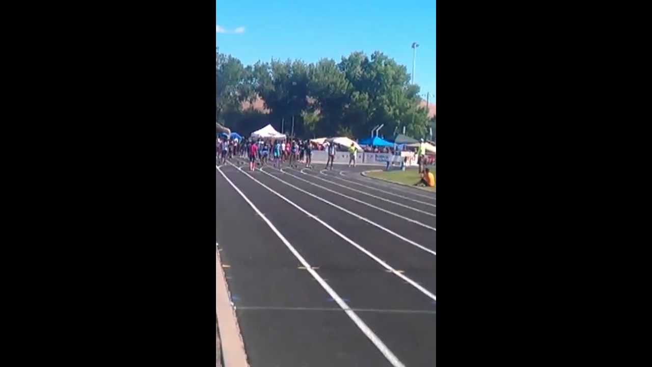 Marnae Glover wins the 100M dash in Reno to qualify for Jr.Olympics in Texas