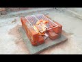 Build a Grill Stove With Red bricks and cement