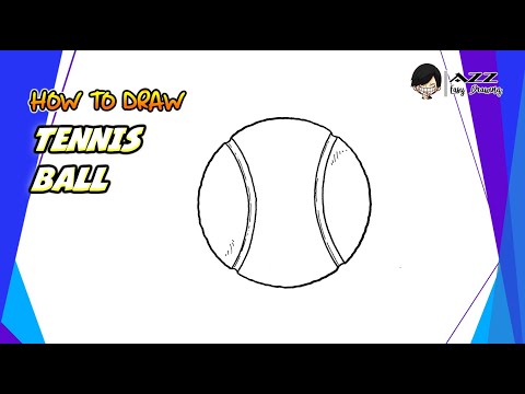 टेनिस बॉल स्टेप बाय स्टेप कैसे ड्रा करें