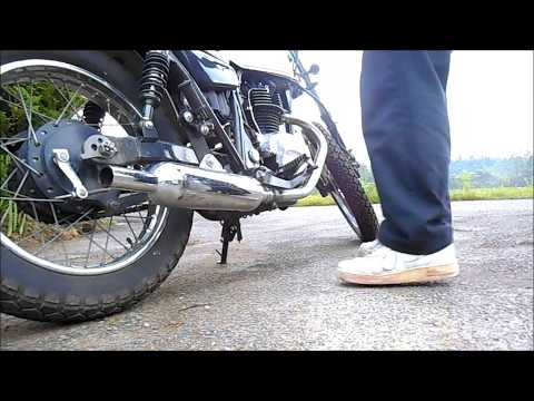 kawasaki 250TR エストレヤ純正マフラー 流用 芯抜き加工 - YouTube