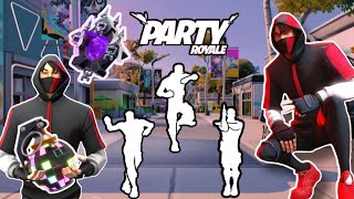 Emote Battle using ikonik skin Making a toxic Drift leave in Party Royale