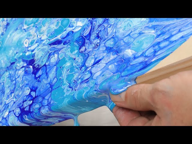 Only Water and Silicone oil - Acrylic pouring - Fluid painting