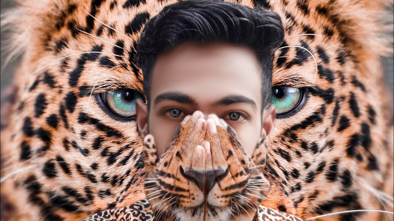 tiger 🐯🐅mask photo editing deepak royal sky