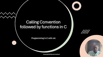 Calling convention in C | __Cdecl calling convention, X86 calling convention,