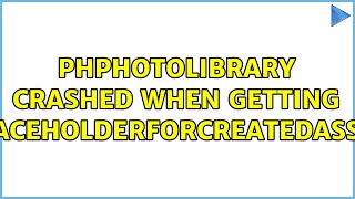 Famous PHPhotoLibrary crashed when getting placeholderForCreatedAsset (3 Solutions!!) Net Worth
