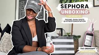 Sephora Unboxing + My Secret to Fading Dark Spots & Hyperpigmentation | The Ordinary AHA BHA Review