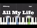 Hillsong Young & Free - All My Life Piano Tutorial Instrumental Cover