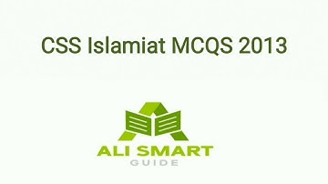 Css Islamiat Mcqs 2013